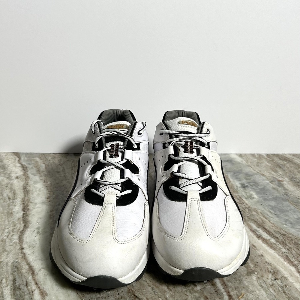 FootJoy SuperLites Golf Shoes Soft Spikes White Leather Mens 10.5 EW